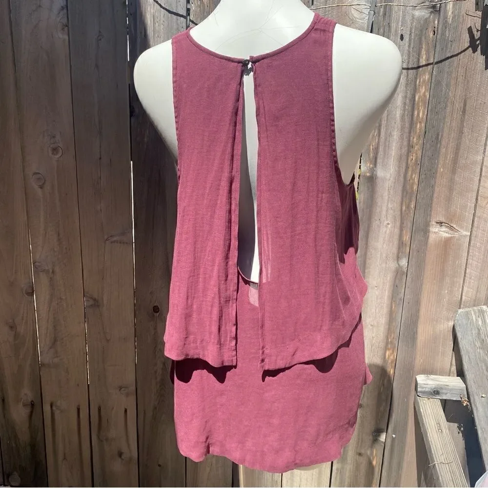 Free People Layers In Love Tunic in maroon size S